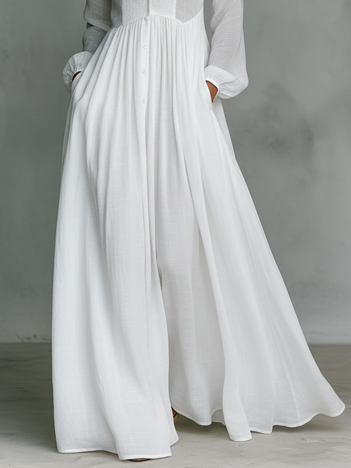 Victoria | Elegant maxi-skjortekjole
