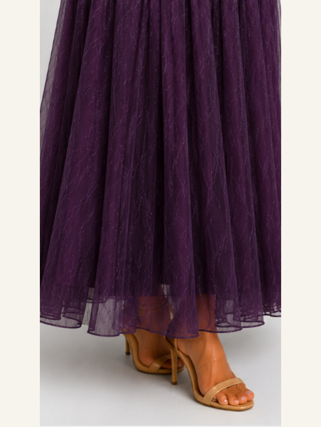 Violette | Plisseret maxikjole i tyl